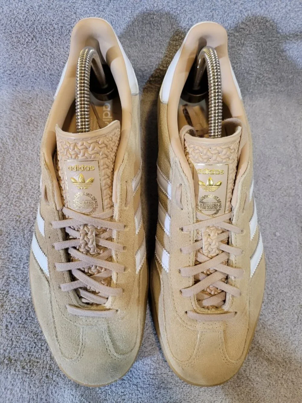 Adidas Gazelle Womens Size 9.5 Magic Beige White adidas gazelle